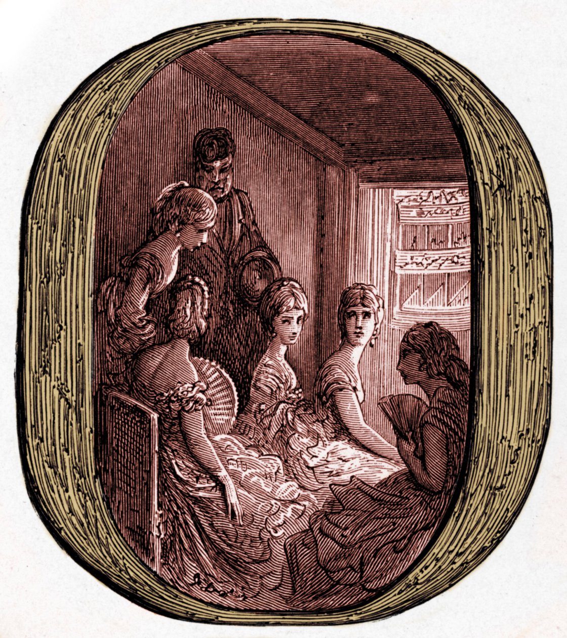 Operní box v královské opeře od Doré od Gustave Dore