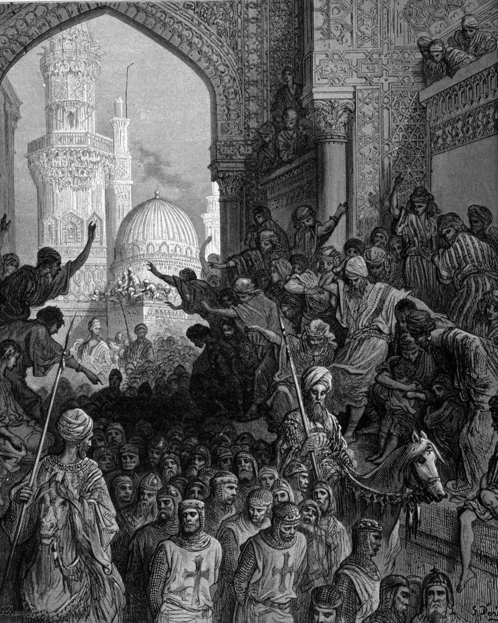 Příjezd zajatců křižáků do Káhiry, rytina Gustava Doré. 19. století. od Gustave Dore