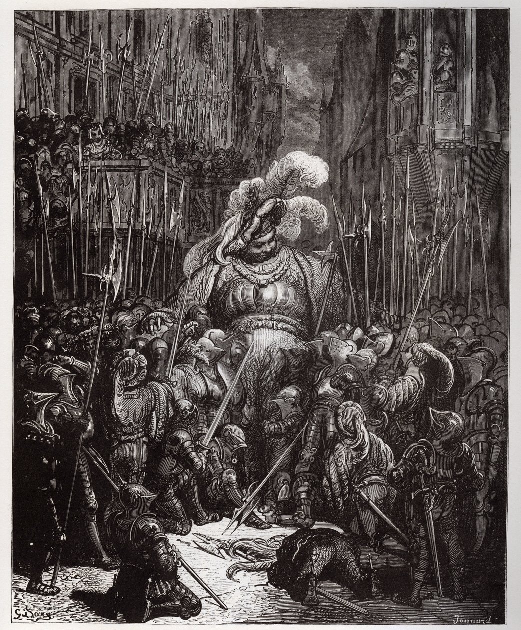 Na začátku zvuku milostivě poděkoval všem svářečům svých legií - ilustrace z 