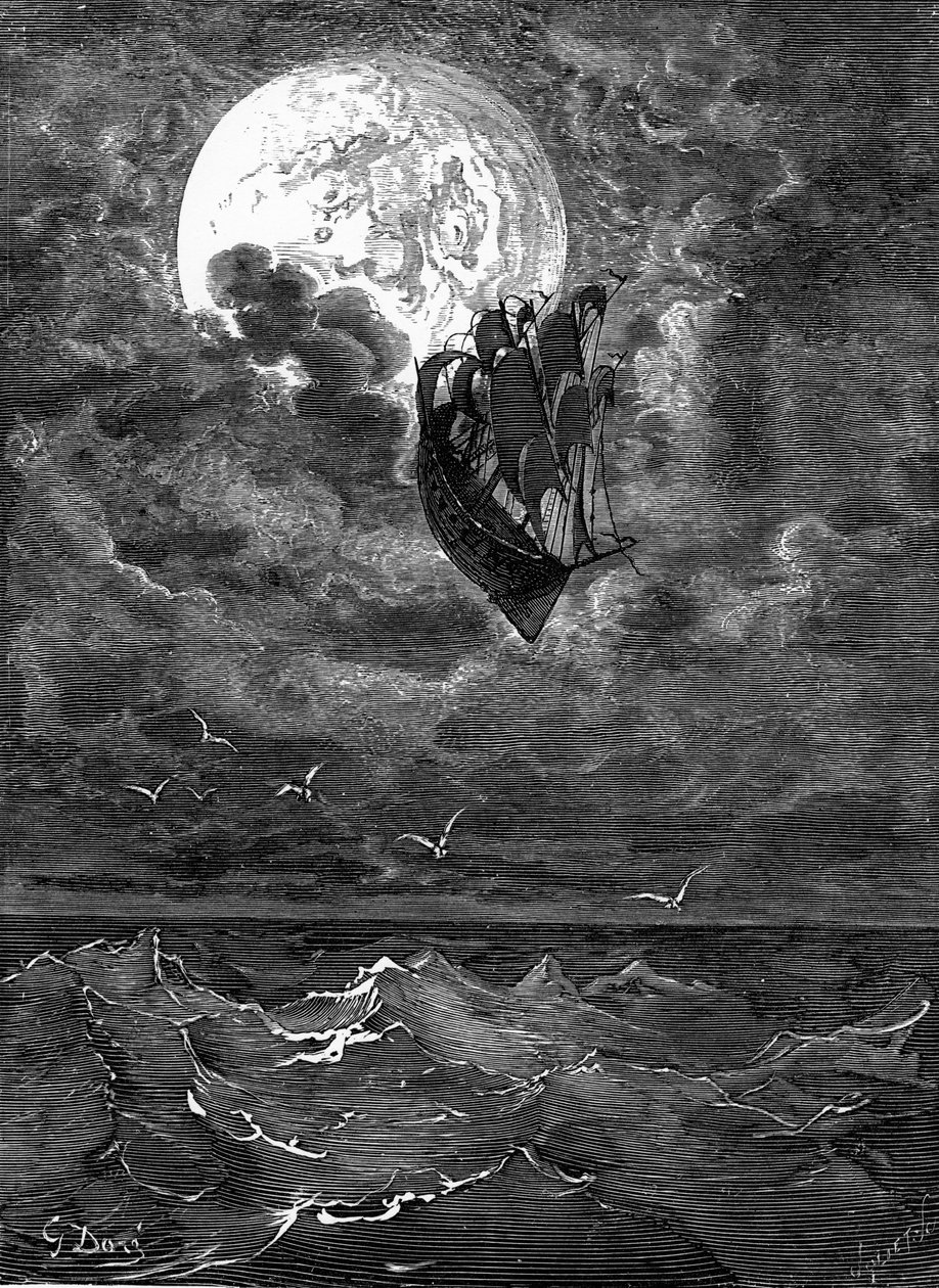 Baron Münchausen: Cesta na Měsíc, Doré. od Gustave Dore