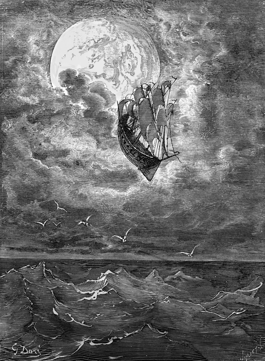 Baron Münchausen: Cesta na Měsíc, Doré. od Gustave Dore