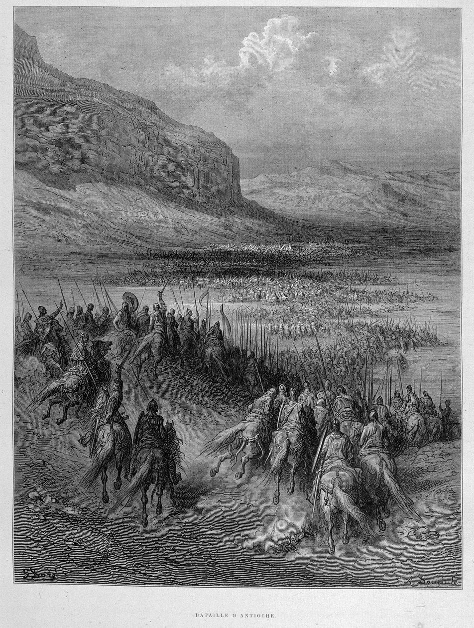 Bitva o Antiochii během první křížové výpravy Gustava Doré od Gustave Dore