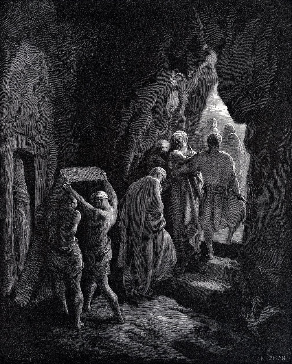 Pohřeb Sáry od Gustave Dore