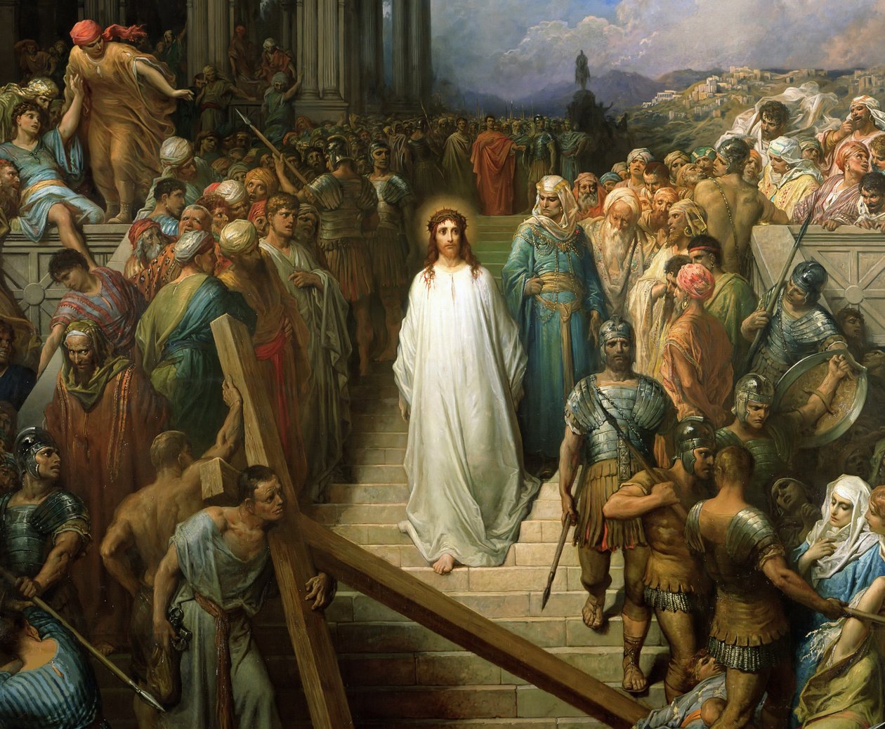 Kristus opouští Praetorium Christ quittant le prétoire, mezi 1874 a 1880. od Gustave Dore