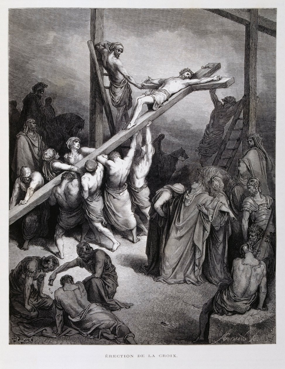 Ukřižovaný Kristus, Ilustrace z Doreho bible od Gustave Dore