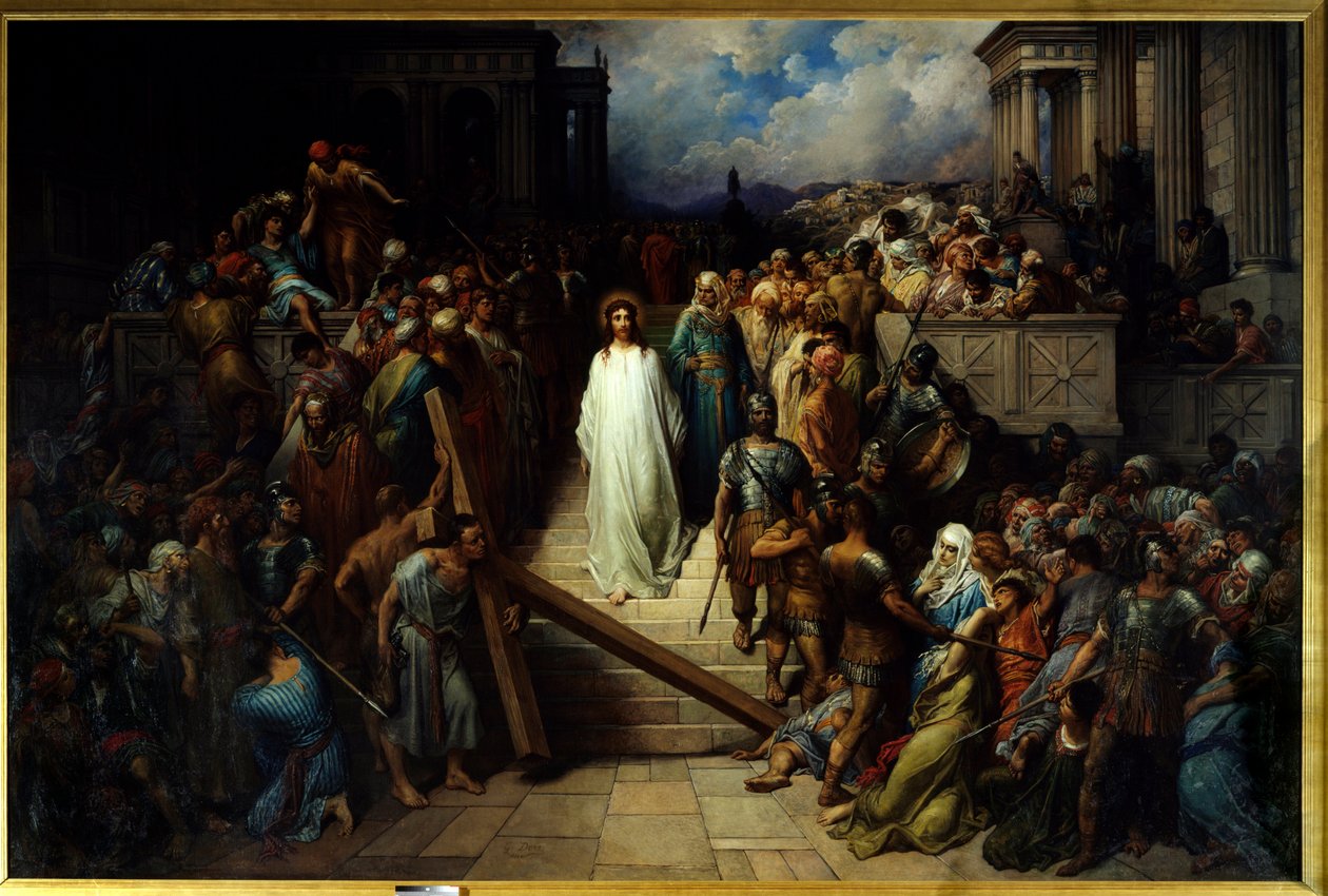 Kristus opouští kněze. Poté, co byl Ježíš Kristus odsouzen lidmi, začal křížovou cestu. Obraz Gustava Dore (1832-1883) od Gustave Dore