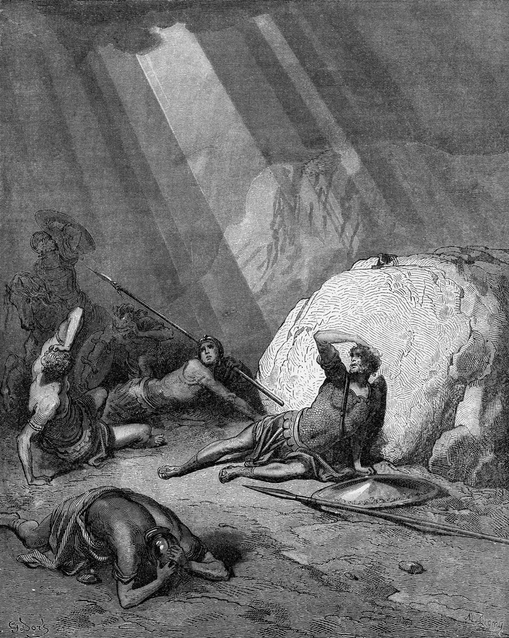 Obrácení Saula od Gustave Dore