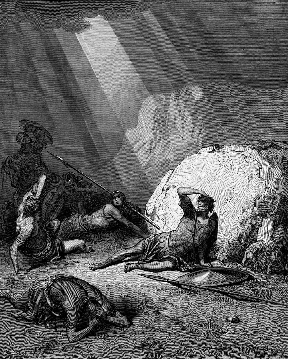 Obrácení svatého Pavla na cestě do Damašku, 1865-1866 od Gustave Dore
