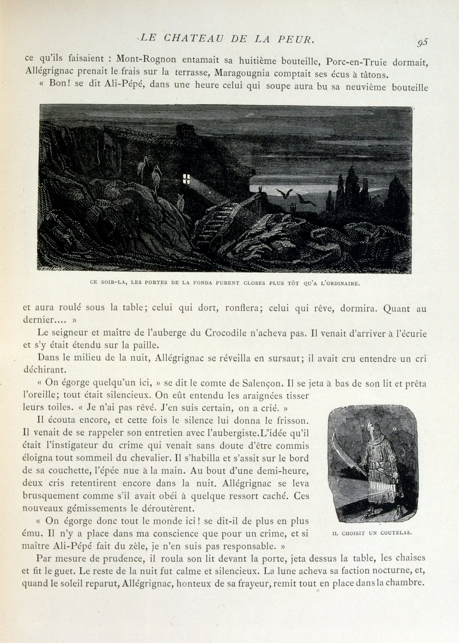 Croque-Mitaine; 1863 ilustrace, Gustave Dore (1832 – 1883); Francouzský výtvarník, grafik, ilustrátor. Croque-Mitaine (Bogeyman) zlomyslná postava představená dětem, aby je vyděsila, a tak je učinila moudřejšími. od Gustave Dore