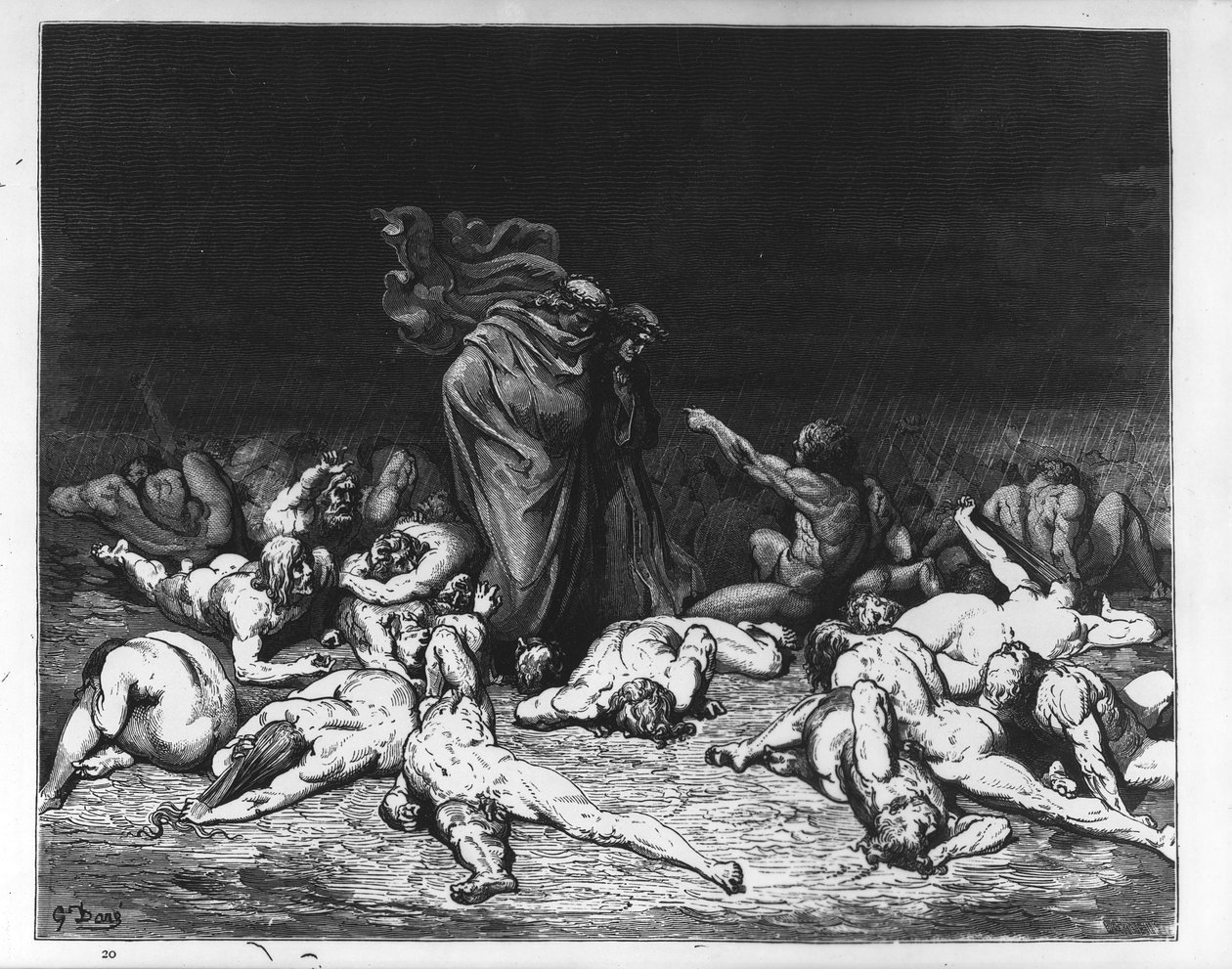Dante a Virgil v pekle, ilustrace z 