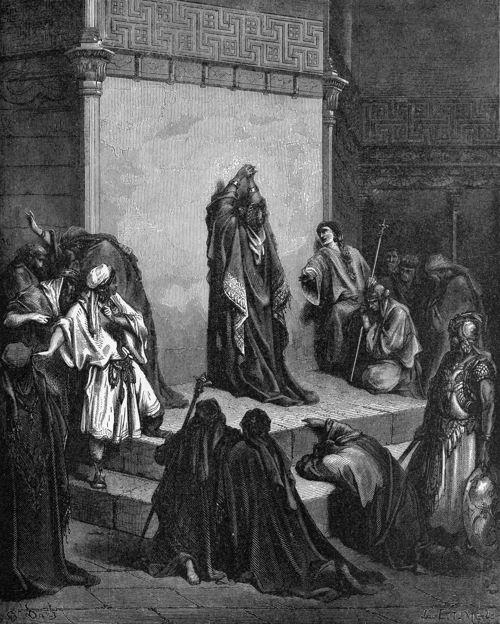 David truchlí nad Absolonem od Gustave Dore
