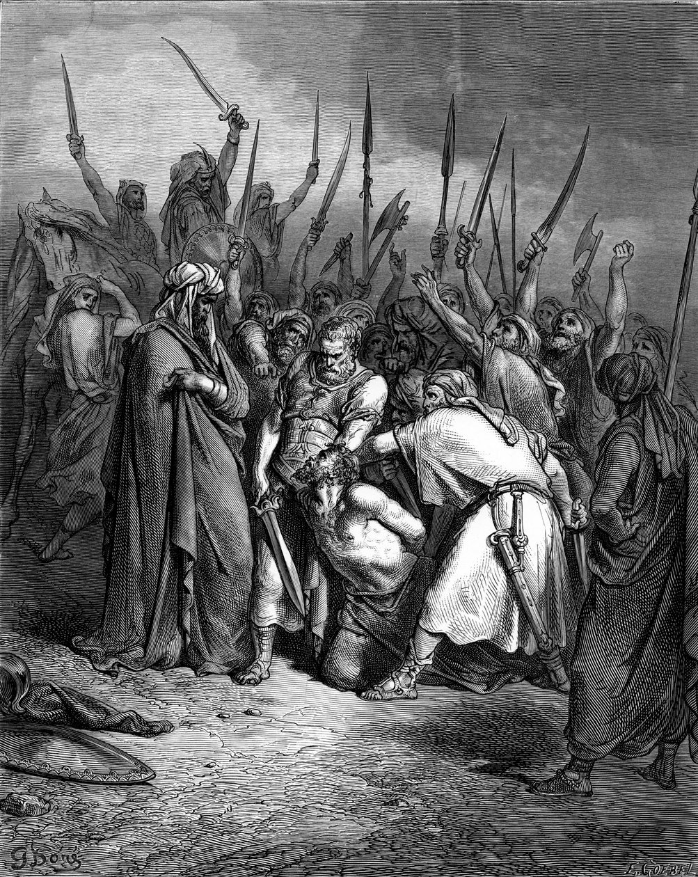 Smrt Agaga od Doré - Bible od Gustave Dore