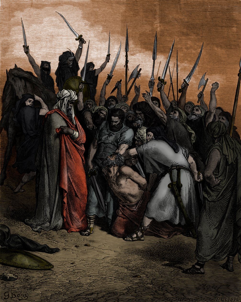 Smrt Agag od Doré - Bible od Gustave Dore