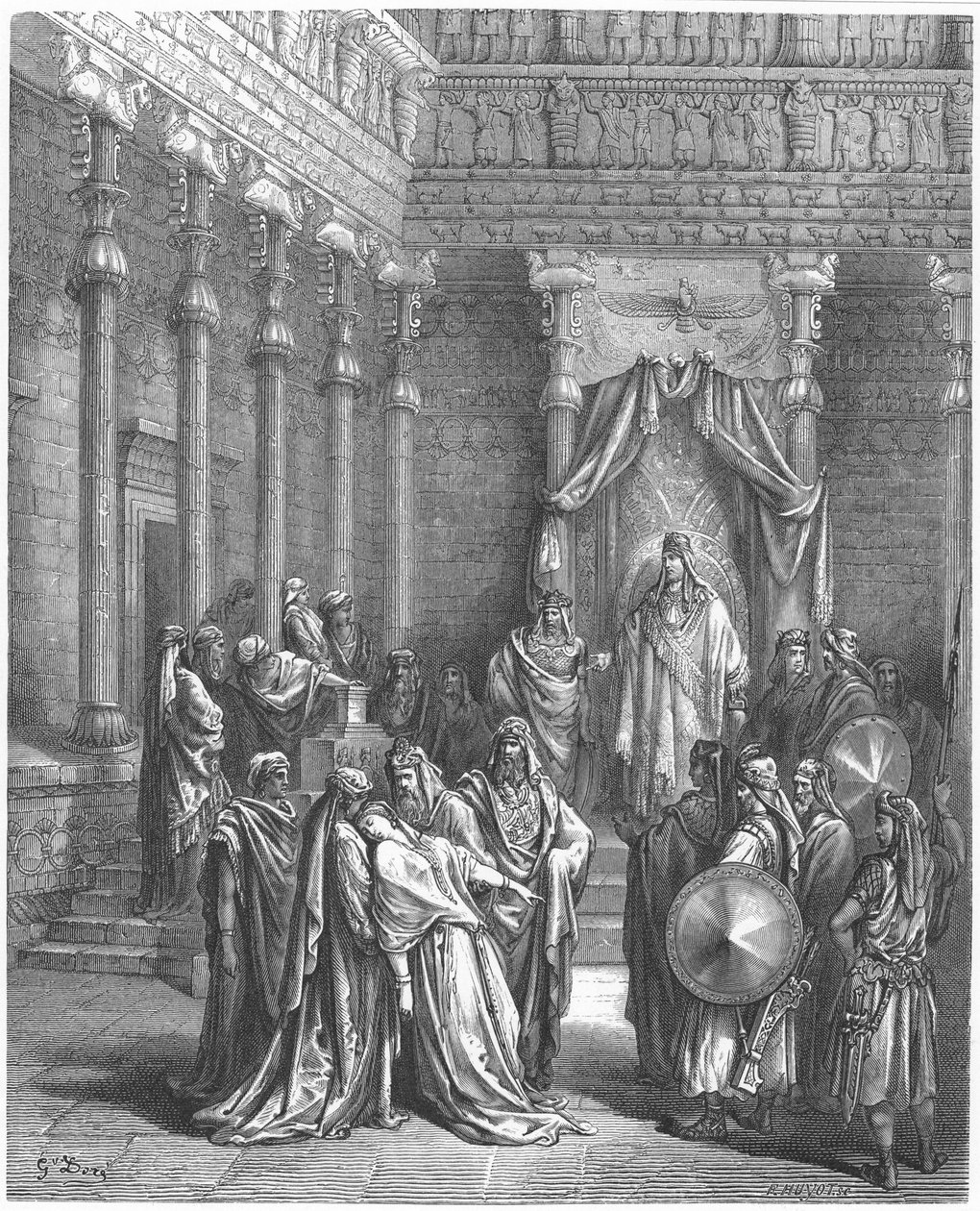 Ester v přítomnosti Ahasvera, od Gustave Dore