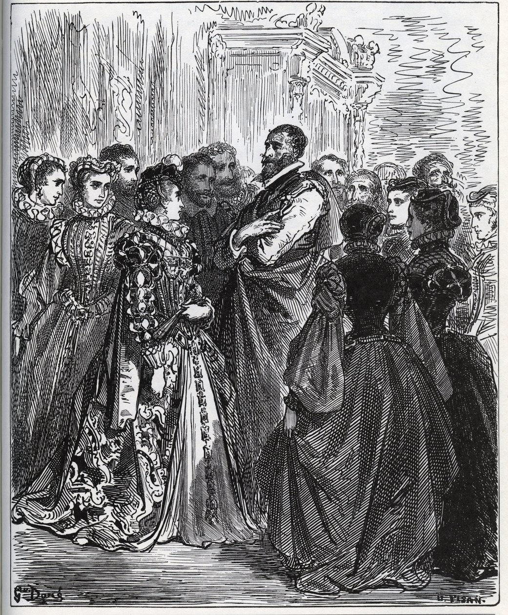 Večer organizovaný Donem Antoniem - z „Don Quijote de la Mancha“ od Miguela Cervantese od Gustave Dore