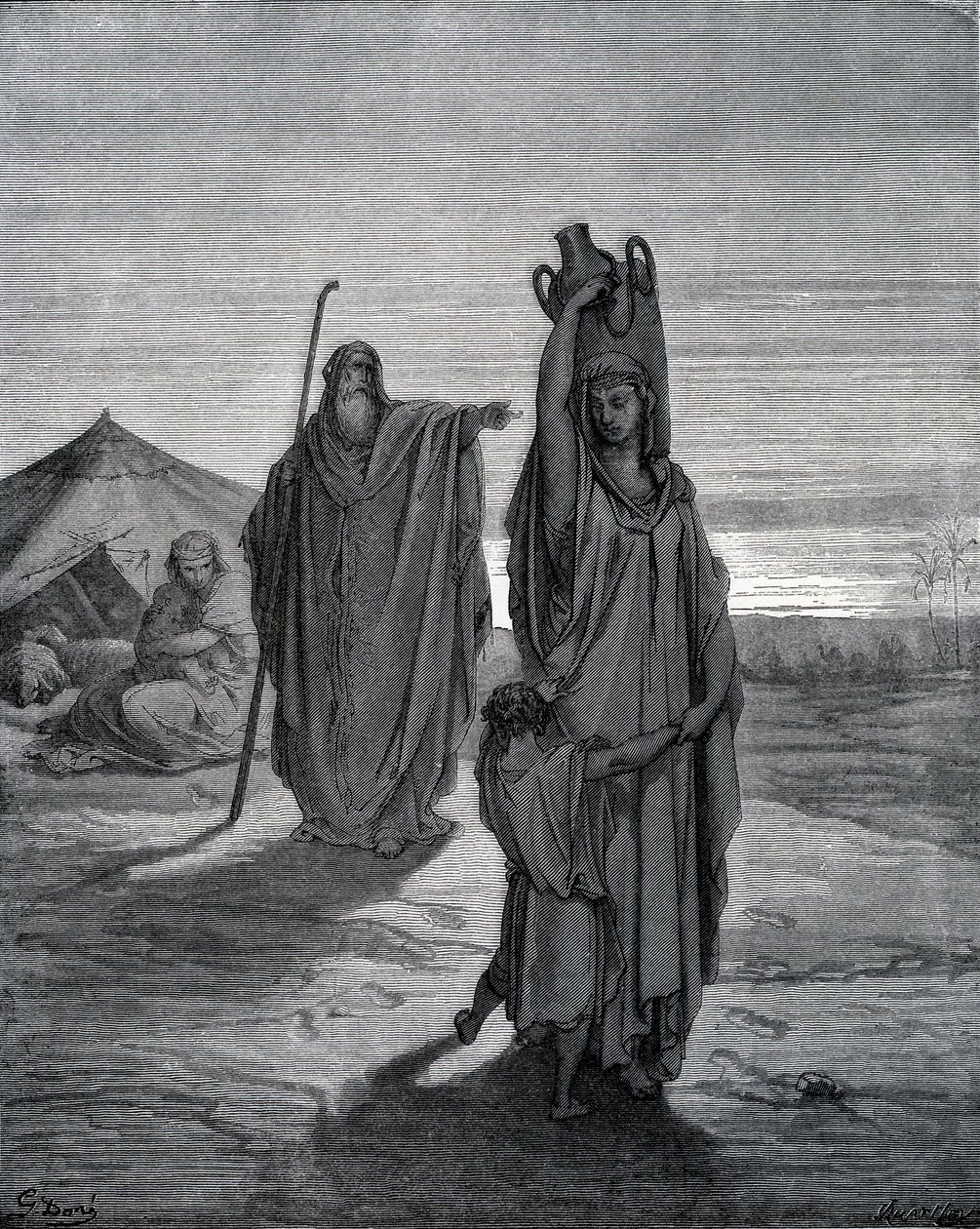 Vyhnání Hagar od Gustave Dore