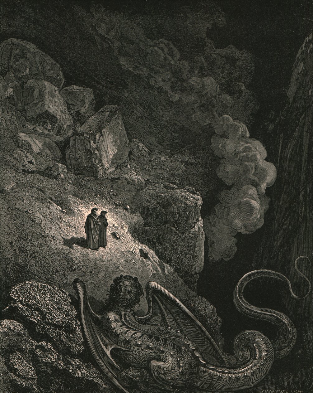 Okamžitě se objevila lahvička s obrazem podvodu, c1890. od Gustave Dore