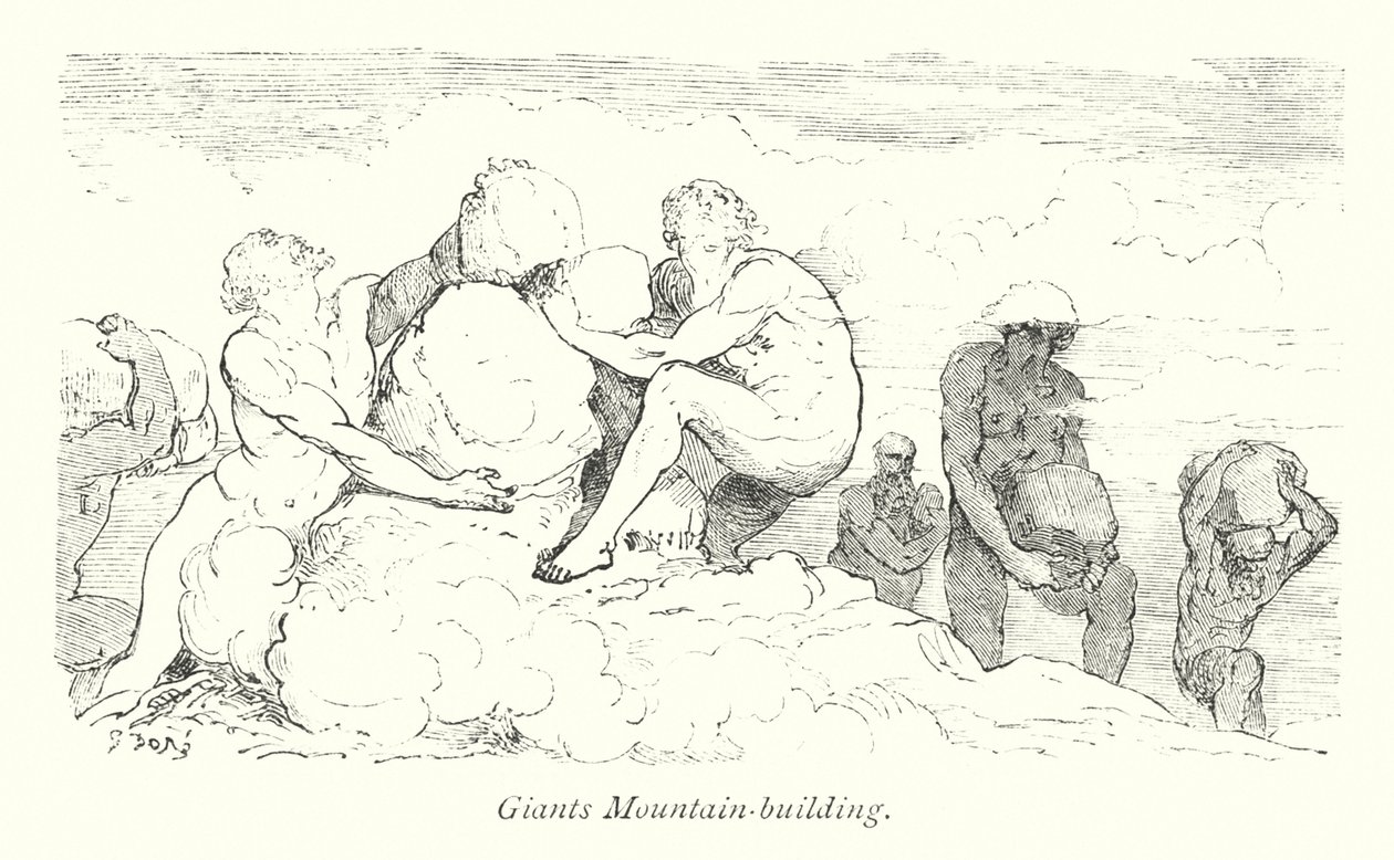 Krkonošská budova (rytina) od Gustave Dore