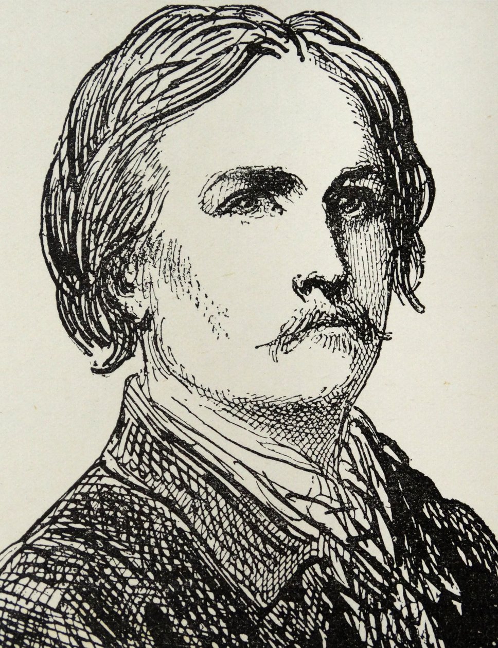 Gustave Dore - 1832-73 francouzský malíř a knižní ilustrátor rytina podle autoportrétní skici od Gustave Dore