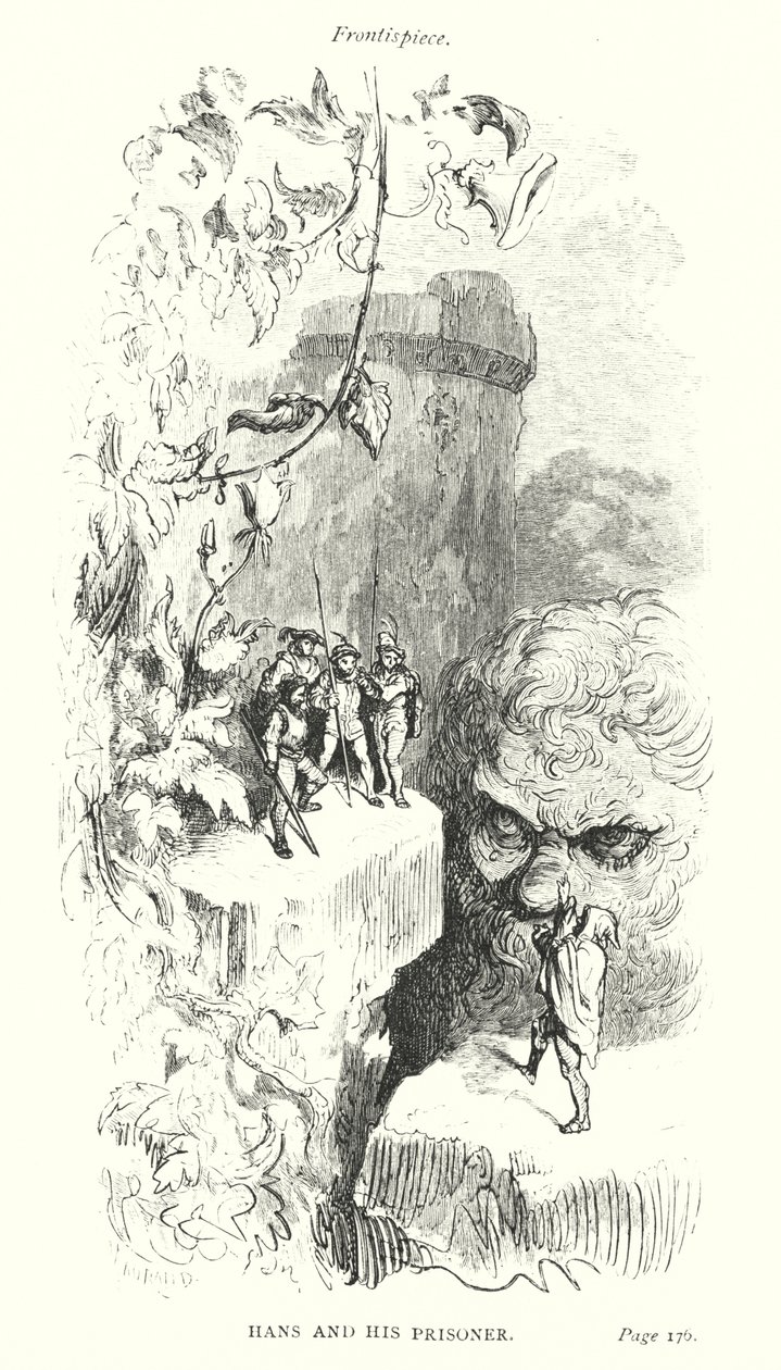 Hans a jeho vězeň (rytina) od Gustave Dore