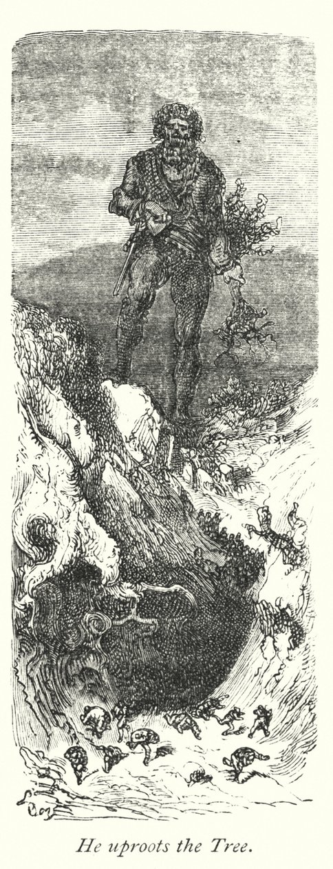 Vyvrací strom (rytina) od Gustave Dore