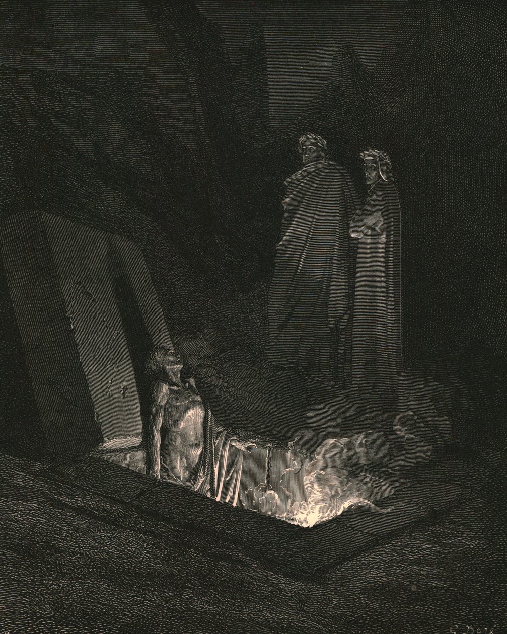 Jakmile jsem tam stál u paty hrobky, podíval se mi na místo, c1890. od Gustave Dore