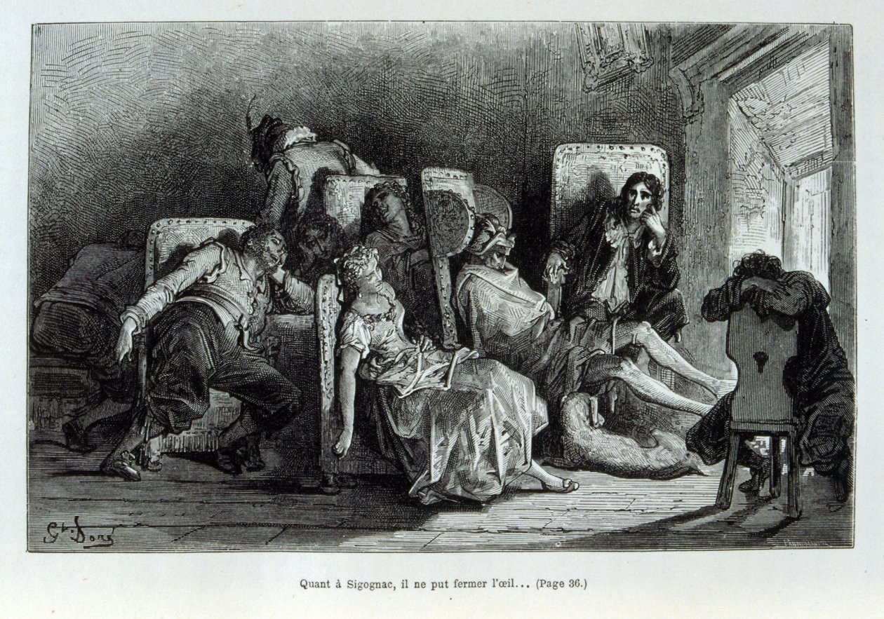 Ilustrace zobrazující „Kapitána Fracasse“, postavu z commedia dell