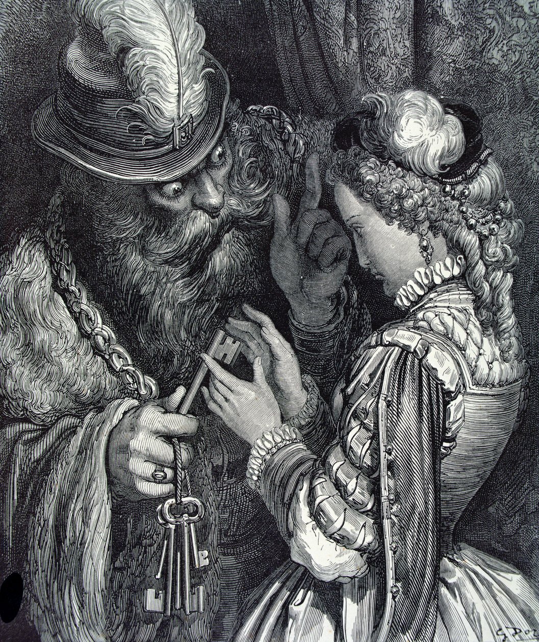 Ilustrace pro „Modrovous“ od Charlese Perraulta (1628-1703) 1893 od Gustave Dore