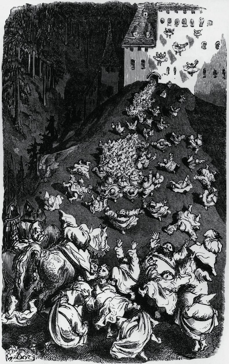Ilustrace ke sbírce humorných příběhů (Contes drolatiques), Honore de Balzac (1799-1850) od Gustave Dore