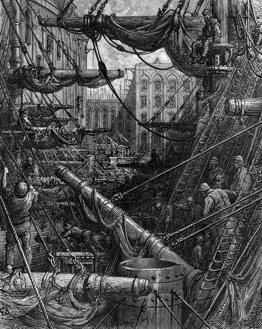Uvnitř přístavu, Gustave Doré od Gustave Dore