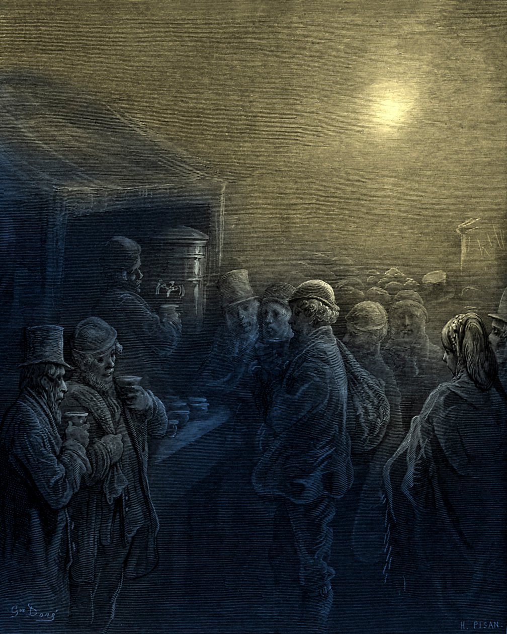 Uvnitř doků od Gustava Doré od Gustave Dore