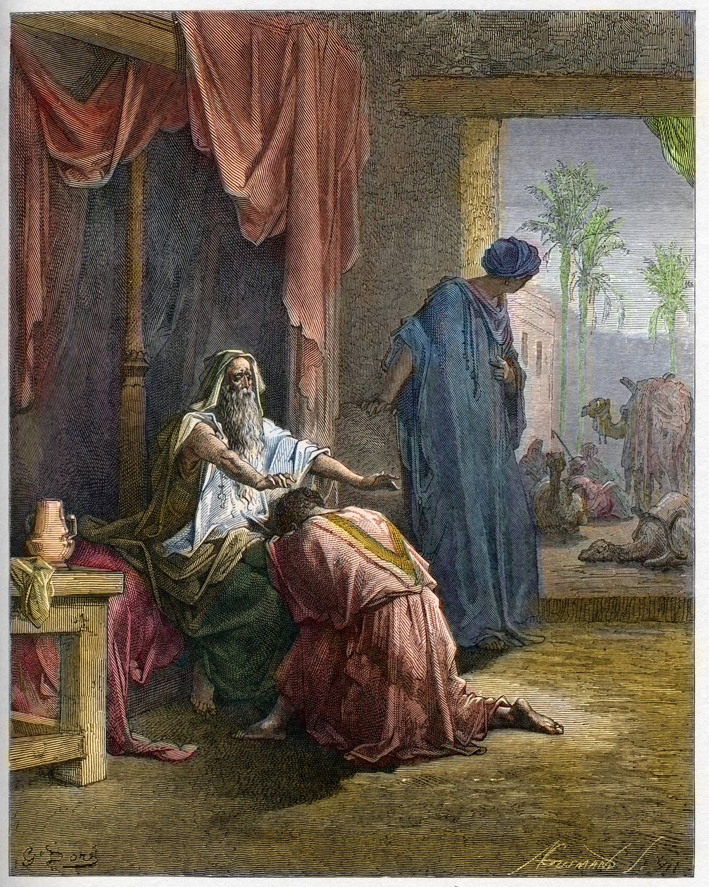 Isaac benit Jacob - Genese (27 od Gustave Dore
