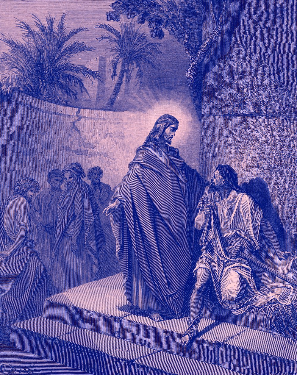 Ježíš uzdravuje ochrnutého muže - Bible od Gustave Dore