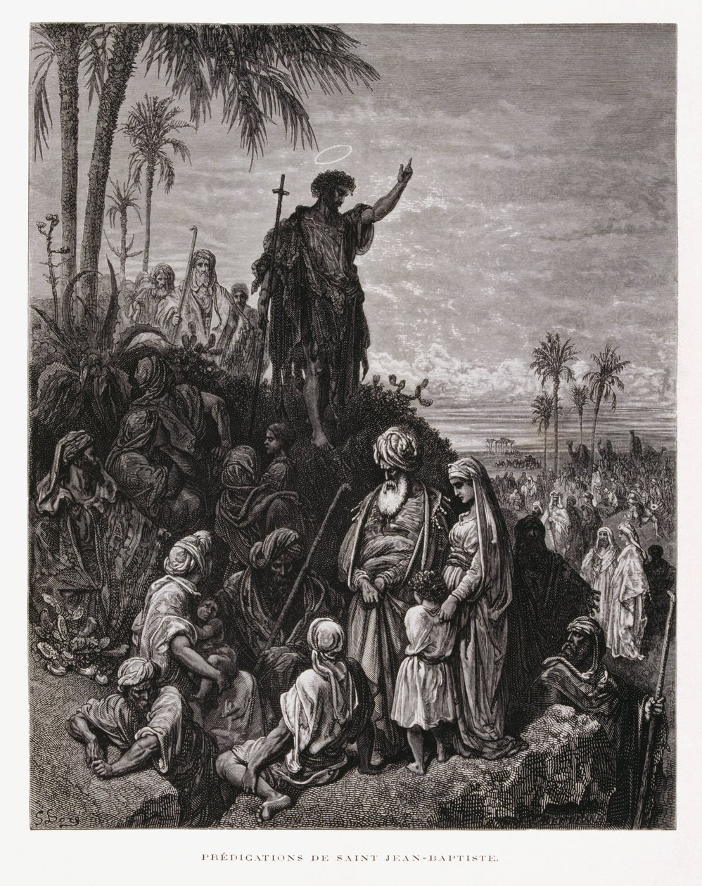 Kázání Jana Křtitele, Ilustrace z Doreho bible od Gustave Dore
