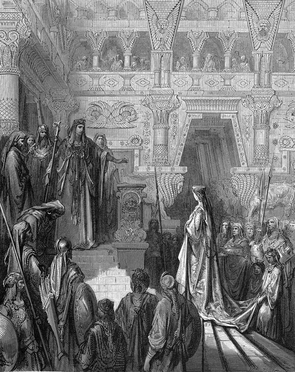 Král Šalamoun vítá královnu ze Sáby, 1865-1866 od Gustave Dore