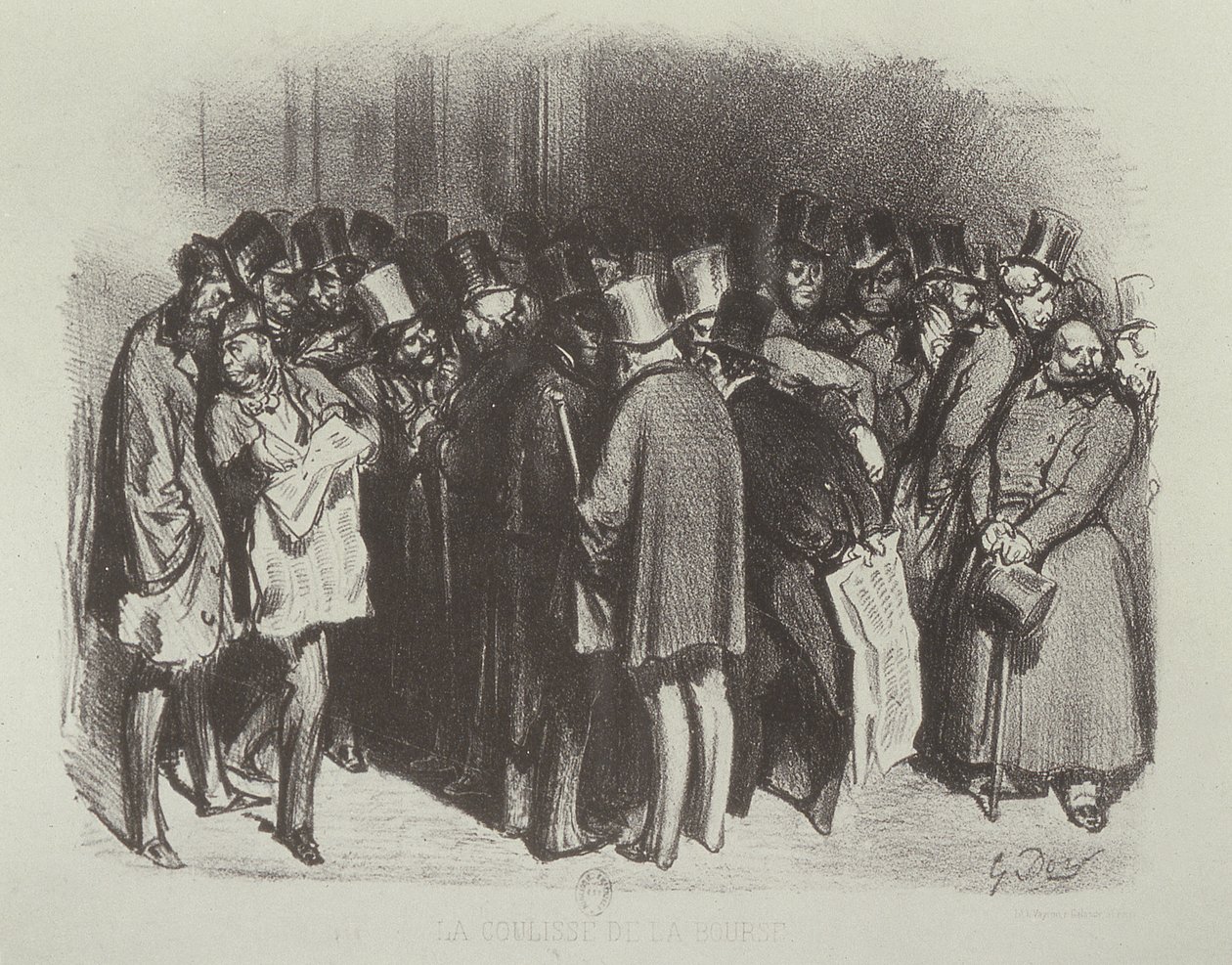 Zákulisí burzy od Gustave Dore