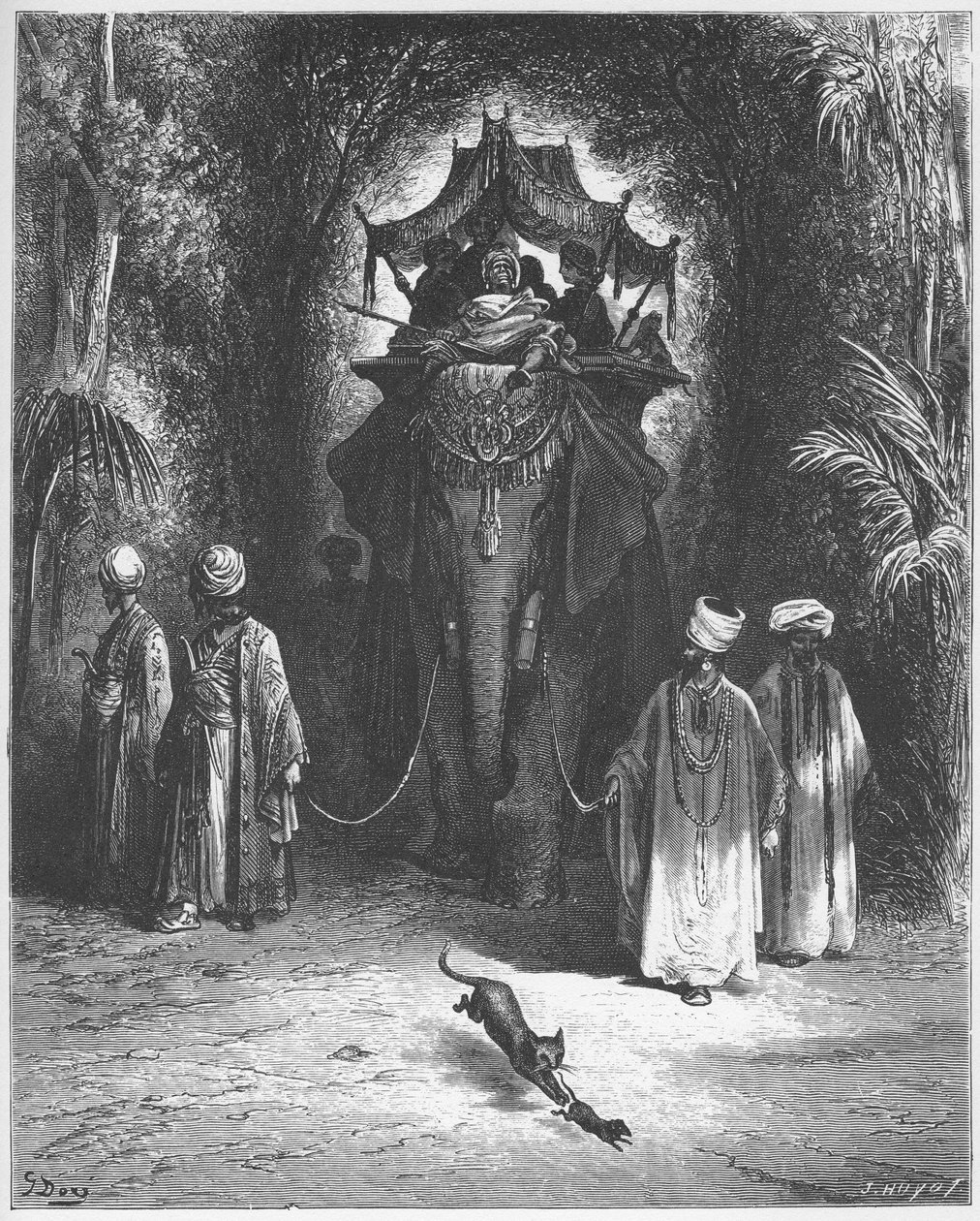 Le rat et L"elephant - KRYSA A SLON - z "Bajky" od Jean de La Fontaine od Gustave Dore
