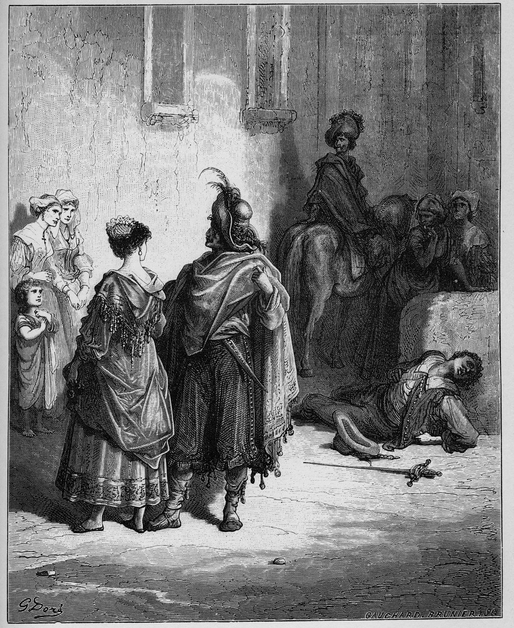 Dva kohouti - Dva kohouti - z "Bajek" od Jean de La Fontaine od Gustave Dore
