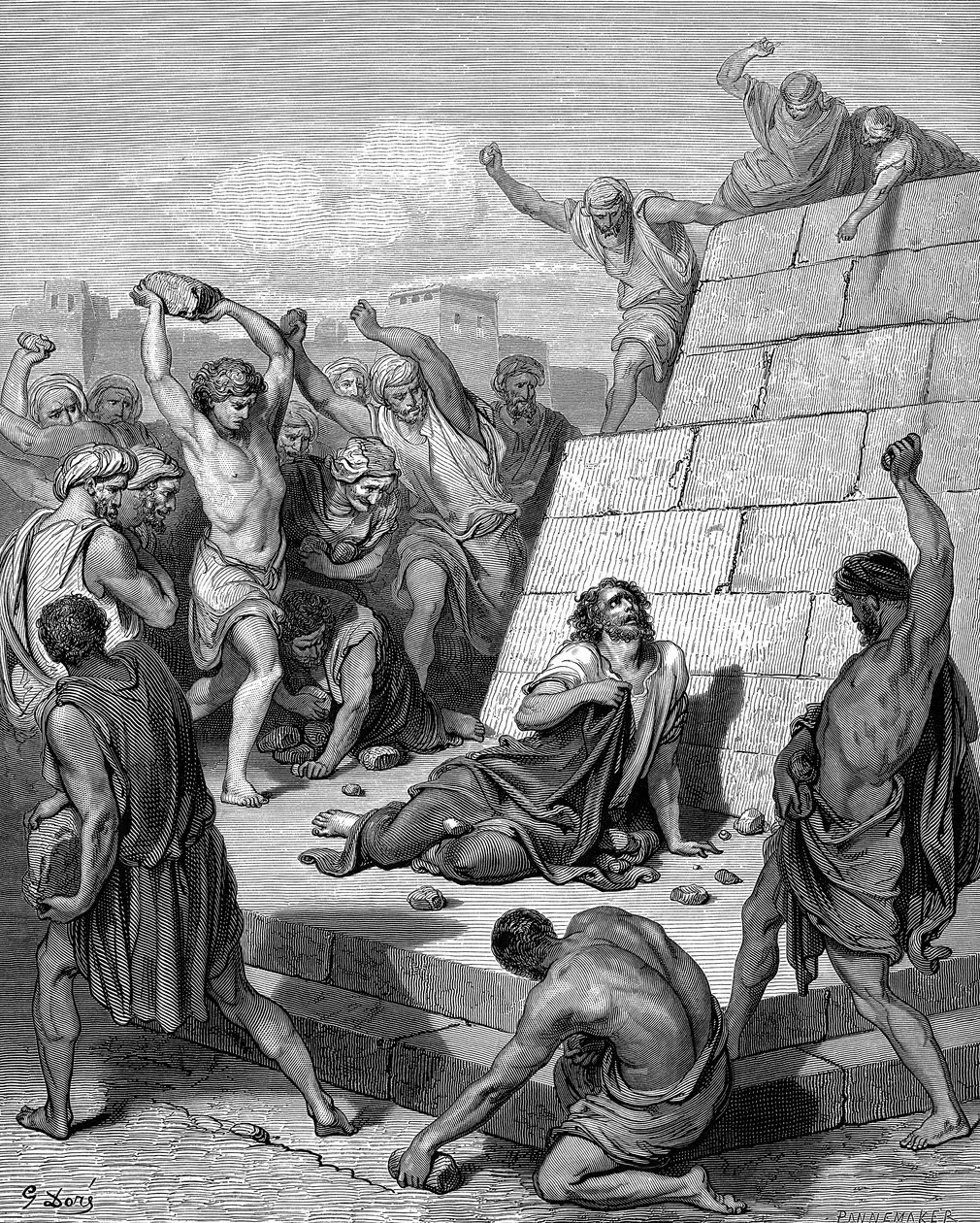 Umučení svatého Štěpána, c36 1866 od Gustave Dore