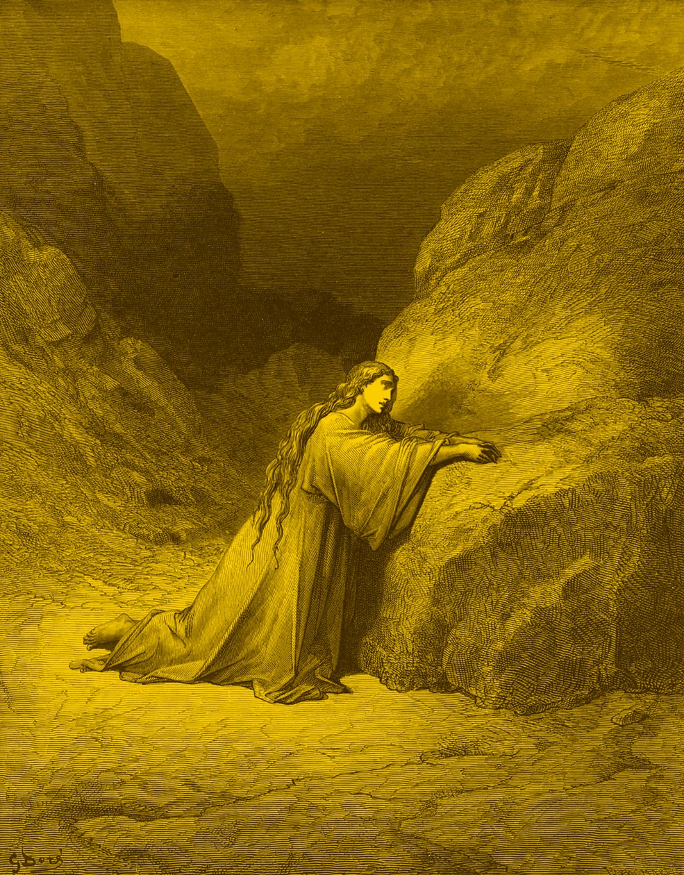 Marie Magdalena, kající hříšnice - Bible od Gustave Dore