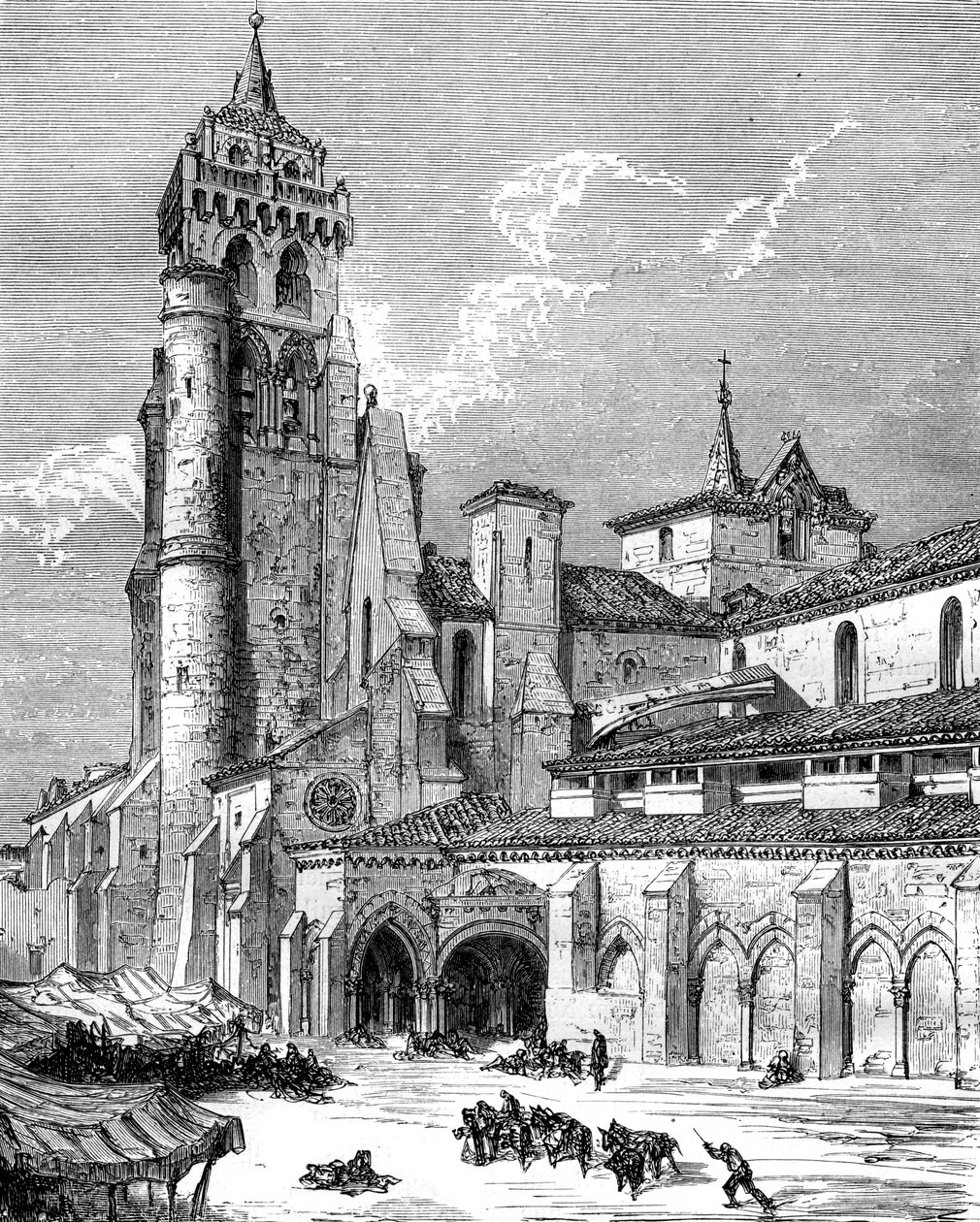 Monasterio de las Huelgas, Burgos, Španělsko, 19. století od Gustave Dore