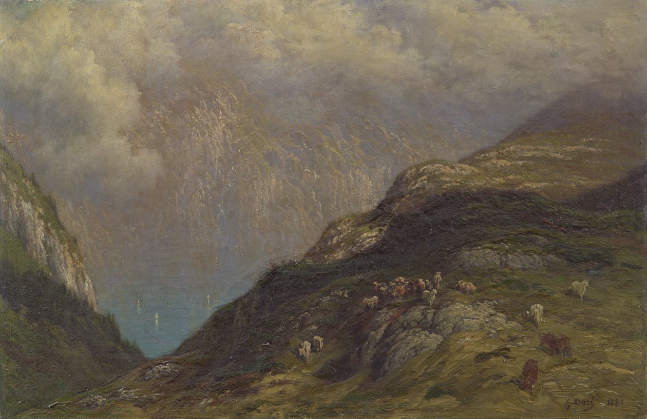 Hornatá krajina od Gustave Dore