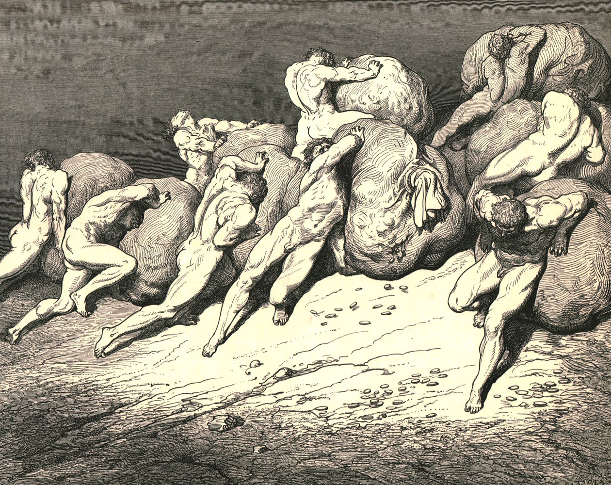 Ne všechno zlato, které je pod měsícem nebo kdy bylo, c1890. od Gustave Dore