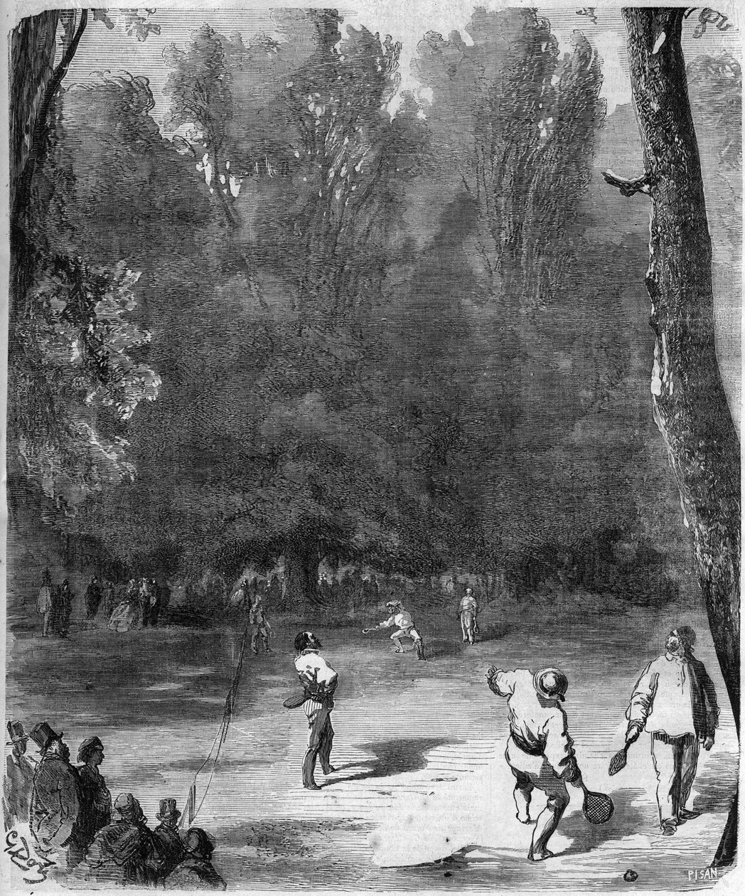 Palmisté v Lucemburské zahradě v Paříži v roce 1868 - kresba Gustave Dore od Gustave Dore