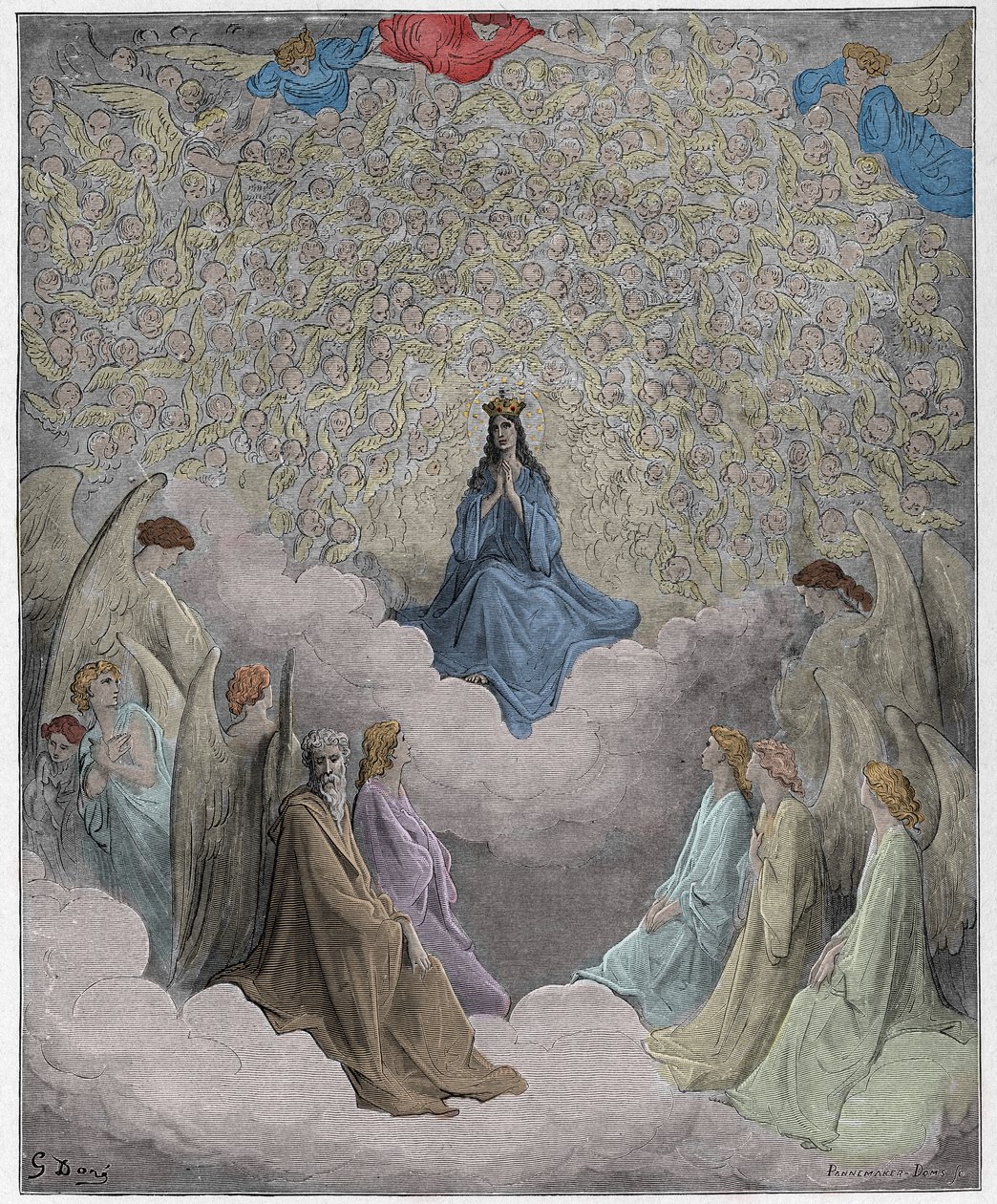 Paradiso, Canto 31: Královna nebes - Dante Alighieri od Gustave Dore