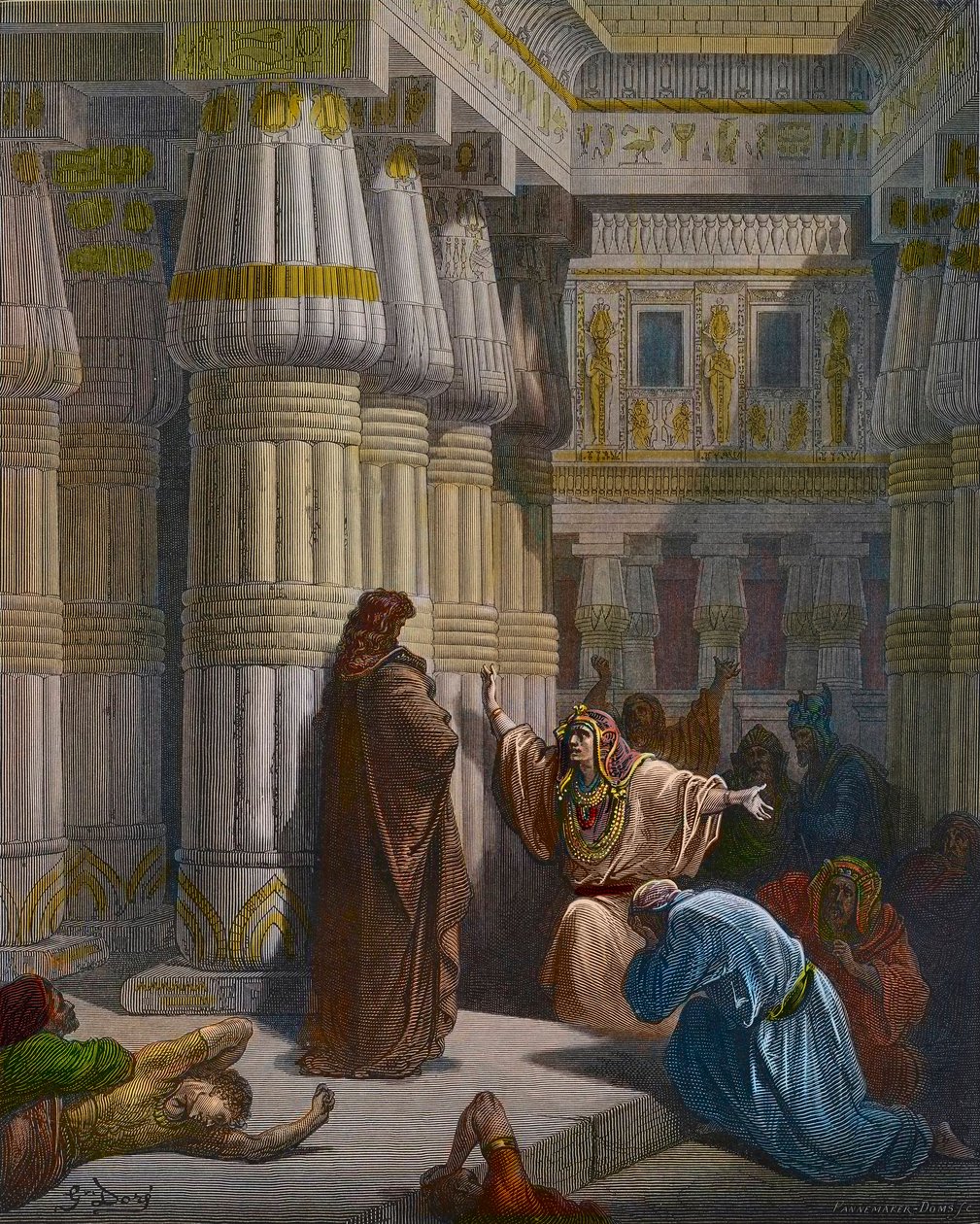 Farao volá Mojžíše od Gustave Dore