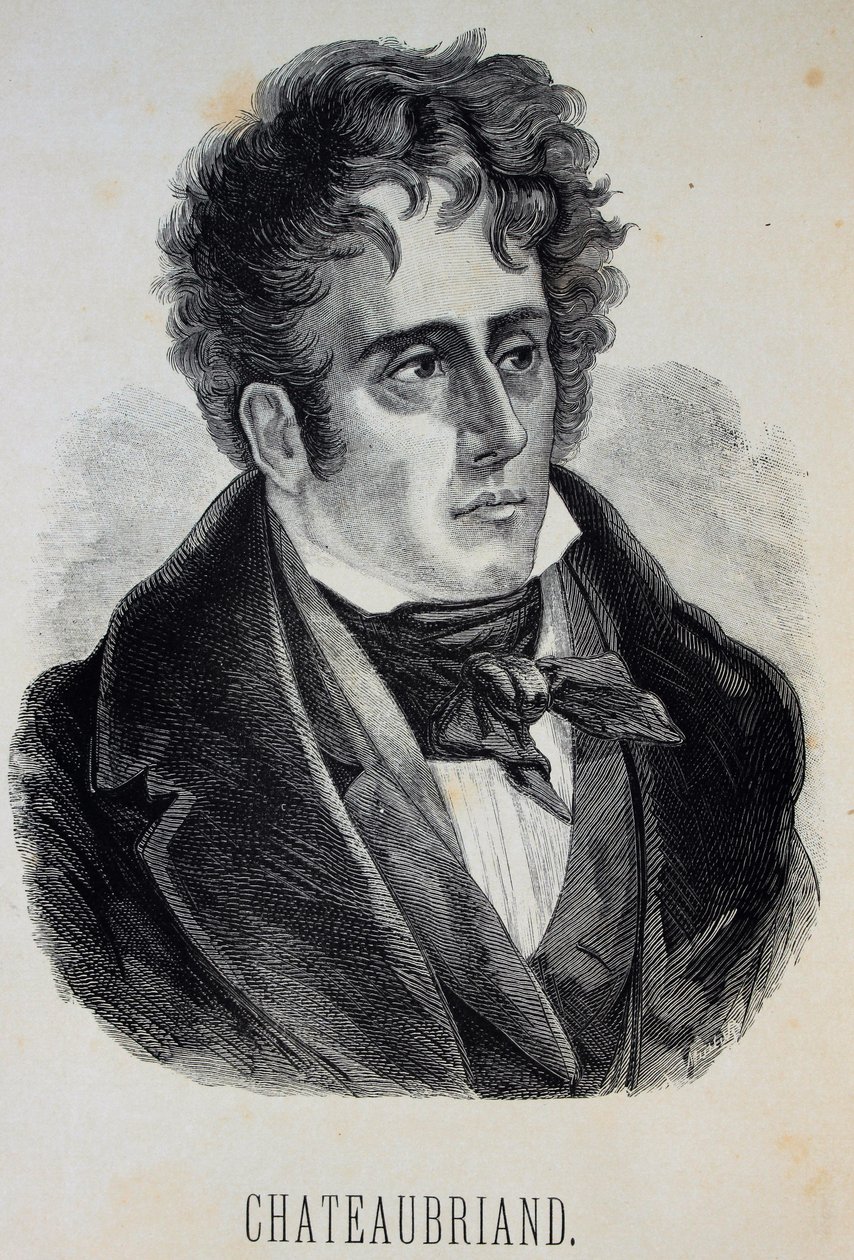 Portrét François-René, vikomta z Chateaubriand 1768-1848, 1880. od Gustave Dore