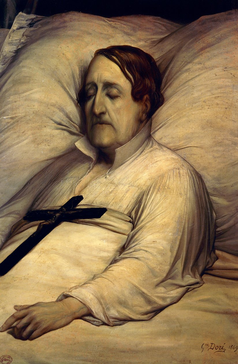 Portrét Gioachina Rossiniho na smrtelné posteli (Pesaro od Gustave Dore