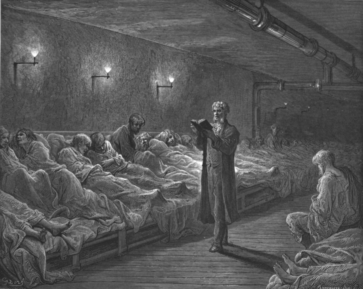 „Čtenář Písma v nočním útočišti“, 1872. od Gustave Dore