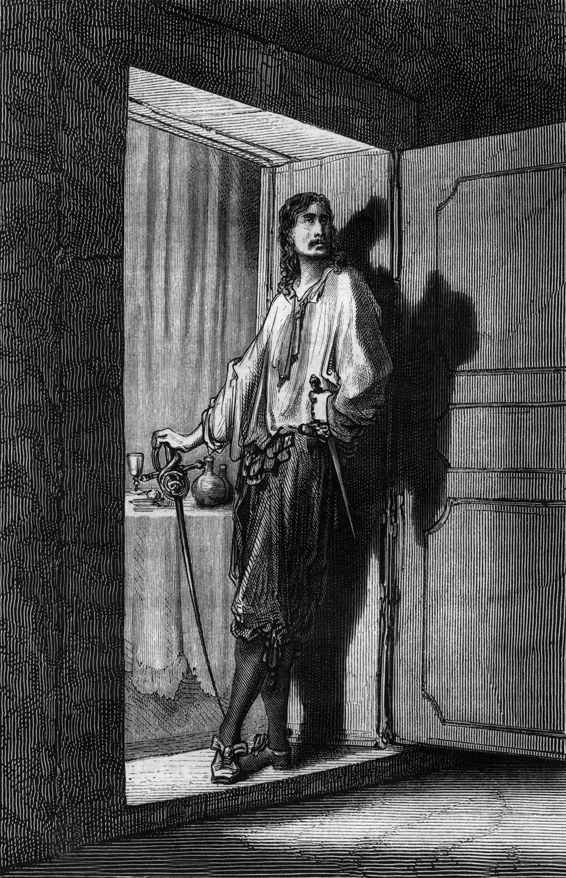 Sigognac, ilustrace Gustava Doreho ke knize Kapitán Fracasse od Theophila Gautiera od Gustave Dore
